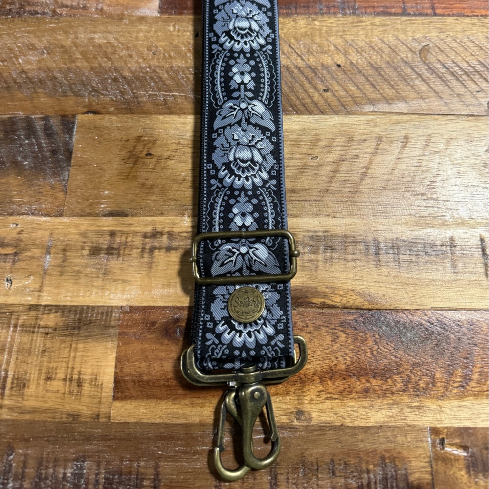 So Retro Grayscale Crossbody Purse Strap